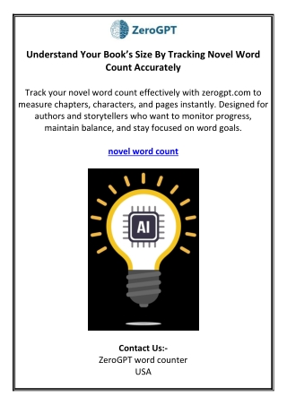 Understand Your Book’s Size By Tracking Novel Word Count Accurately