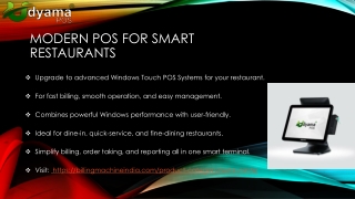 Windows Touch POS Systems for Restaurants – Powerful, Easy-to-Use Billing Termi