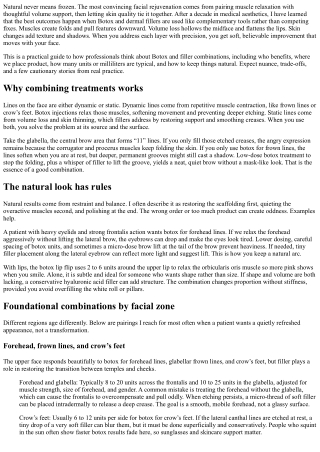 Best Botox and Filler Combinations for Natural Results