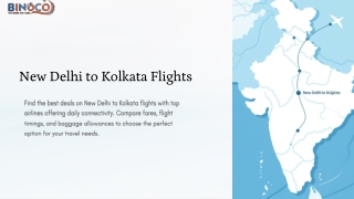 Book Affordable New Delhi to Kolkata Flights Best Deals & Airlines