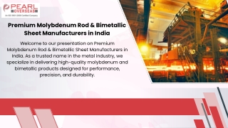 Premium Molybdenum Rod & Bimetallic Sheet Manufacturers in India