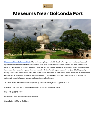 Museums Near Golconda Fort