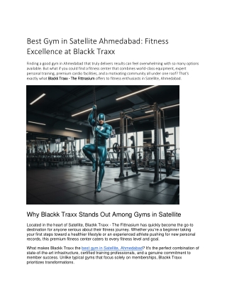 Best Gym in Satellite Ahmedabad