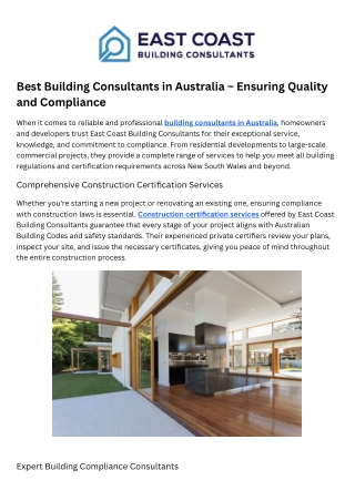 Construction Certification Services