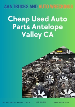 Cheap Used Auto Parts Antelope Valley CA
