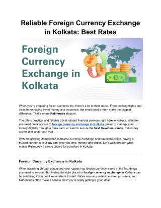 Reliable Foreign Currency Exchange in Kolkata_ Best Rates