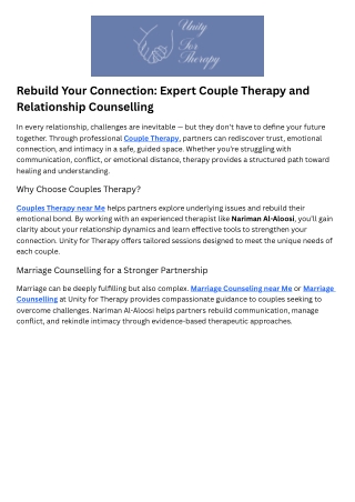 Couples Therapy near Me