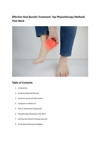 Effective Heel Bursitis Treatment_ Top Physiotherapy Methods That Work