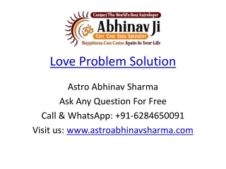Powerful Love Problem Solution Specialist – Bring Lost Love Back