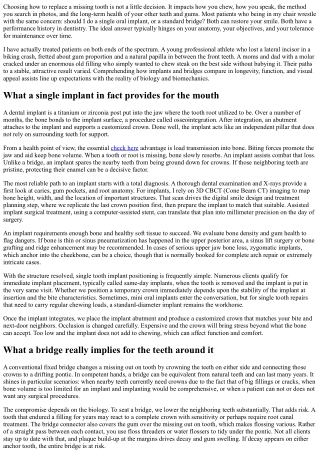 Single Implant vs. Bridge: Durability, Function, and Looks