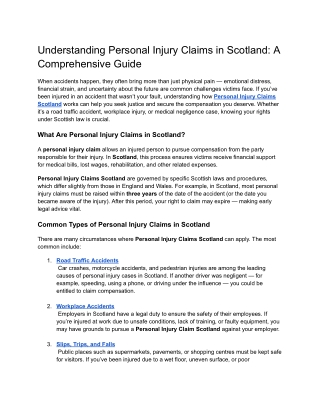 Personal Injury Claims in Scotland_ A Comprehensive Guide