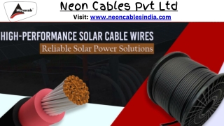 Neon Cables Pvt Ltd - Solar Cables in India