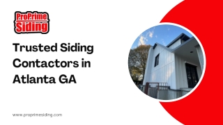 Trusted Siding Contactors in Atlanta GA