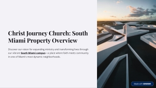 South Miami Property | Christ Journey Church – A New Chapter of Growth in Miami