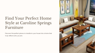 Find Your Perfect Home Style at Furniture Store Caroline Springs