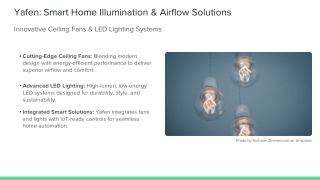 Redefining Interiors with Yafen Ceiling Fans & Lighting