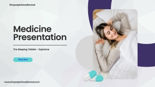 Shopzopiclonedirectuk Medicine Presentation