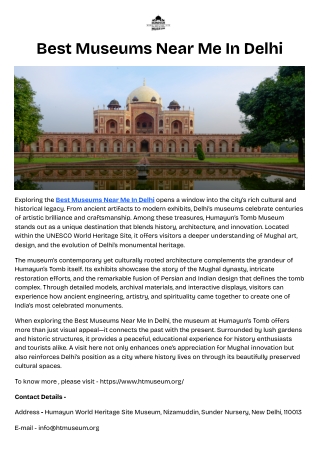 Best Museums Near Me In Delhi