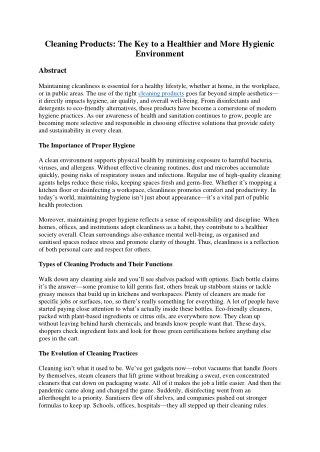 Cleaning Chemicals: The Science of a Healthier, Safer Space