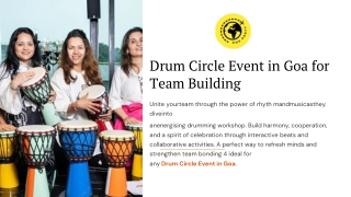 Drum Circle Event in Goa