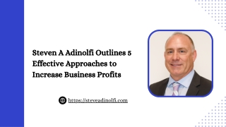Steven A Adinolfi Outlines 5 Effective Approaches to Increase Business Profits