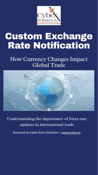 Custom Exchange Rate Notification  How Currency Changes Impact Global Trade