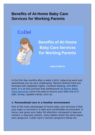 CuDel-Benefits-of-At-Home-Baby -care-Services-for-Working-Parents