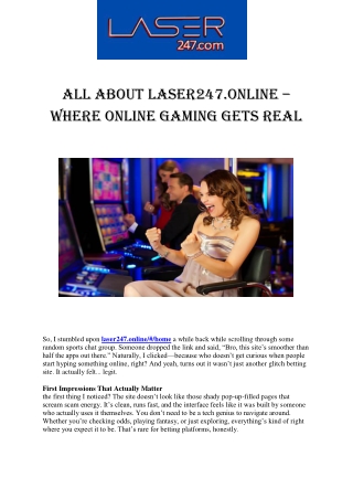 Your Guide to Laser247.online – The Buzz Everyone’s Talking About