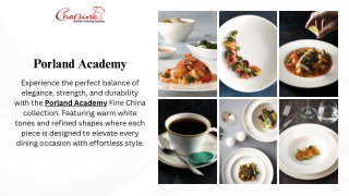 Porland Academy: Elegant & Durable Catering Crockery