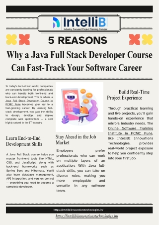 5 Reasons Why a Java Full Stack Developer Course Can Fast-Track Your Software Ca