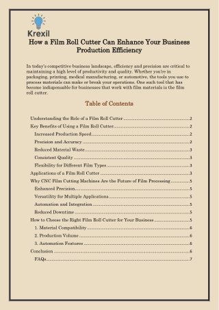 How a Film Roll Cutter Boosts Business Efficiency
