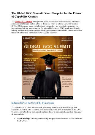 How GCC Summit 2025 Is Redefining the Strategic Vision of Global Enterprises and