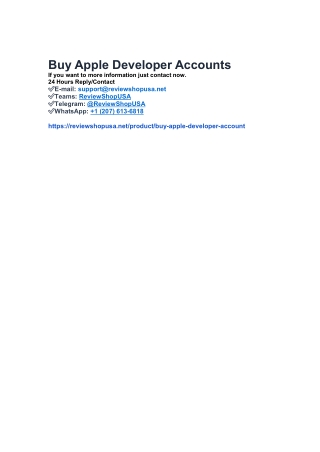 Buy Apple Developer Accounts | 100% Secure & Fast ...