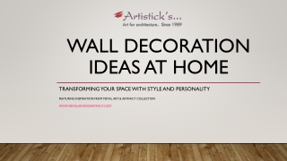 Wall Decoration Ideas at Home