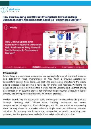 How Can Coupang and 11Street Pricing Data Extraction Help Businesses Stay Ahead in South Korea’s E-Commerce Market