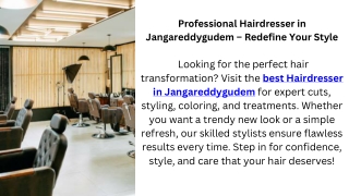 Professional Hairdresser in Jangareddygud