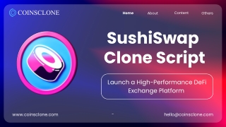 SushiSwap Clone Script | Launch a Secure & Scalable DeFi Exchange Like SushiSwap