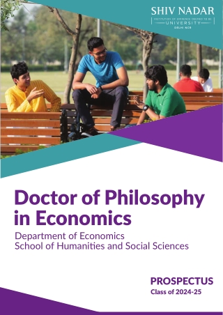 Ph.D. in Economics at Shiv Nadar University, IoE
