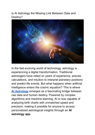 Is AI Astrology the Missing Link Between Data and Destiny