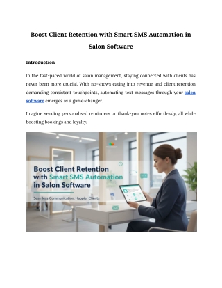 Boost Client Retention with Smart SMS Automation in Salon Software