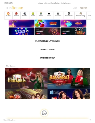 winbuzz - India's most Trusted Betting & Gaming Company