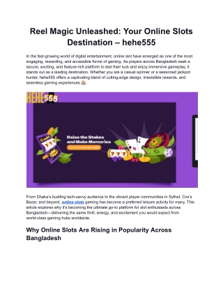 Reel Magic Unleashed_ Your Online Slots Destination – hehe555