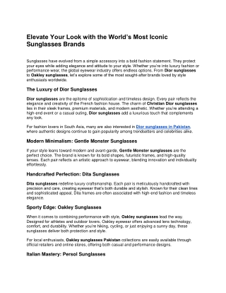 Elevate Your Look with the World