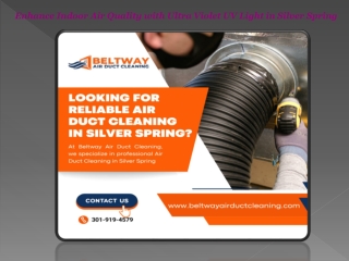 Enhance Indoor Air Quality with Ultra Violet UV Light in Silver Spring