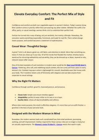 Elevate Everyday Comfort The Perfect Mix of Style and Fit