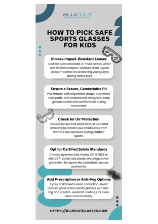 How to Pick Safe Sports Glasses for Kids