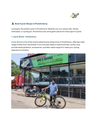 Best Cycle Shops Near Me – Explore Cycle World Pondicherry, Giyo Cycles & More!