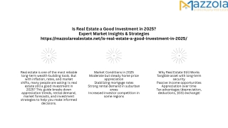 Pros & Cons of Real Estate Investing in 2025