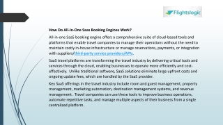 All-In-One SaaS Booking Engine