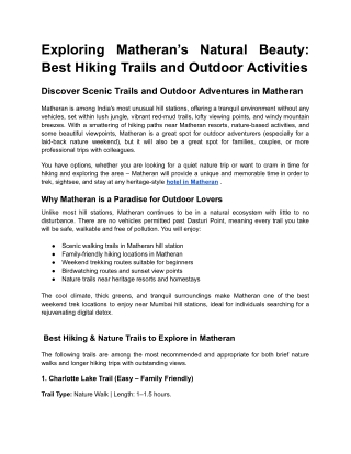 Exploring Matheran’s Natural Beauty_ Best Hiking Trails and Outdoor Activities